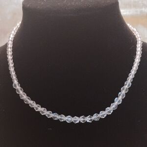 Deb Guyot Vintage Crystal Clear Beaded Necklace